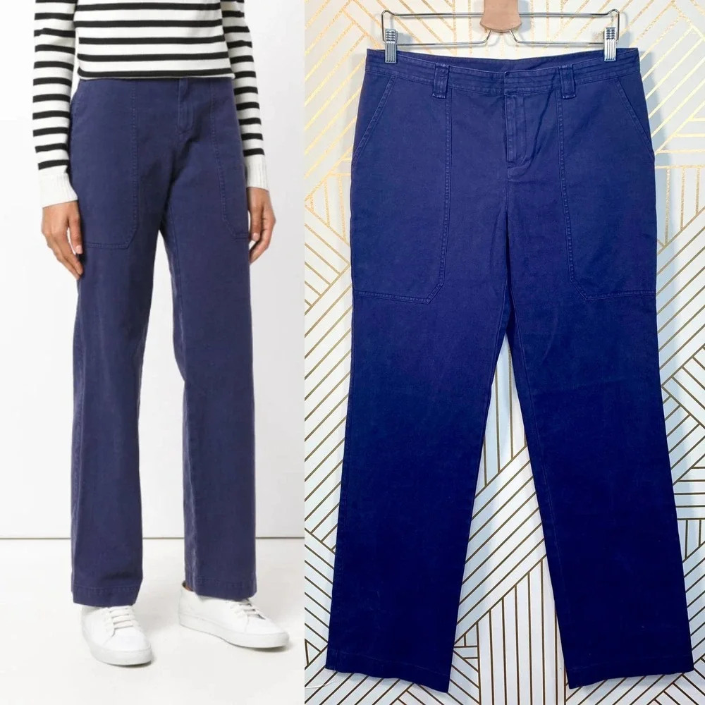 Burberry Elmwood Wide Leg Trousers Bright Indigo‎